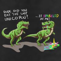 Did You Eat The Last Unicorn It Sparkled At Me! Dinosaur Golf Towel
