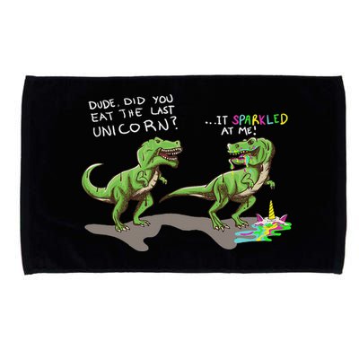 Did You Eat The Last Unicorn It Sparkled At Me! Dinosaur Microfiber Hand Towel