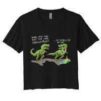 Did You Eat The Last Unicorn It Sparkled At Me! Dinosaur Crop Top