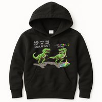Did You Eat The Last Unicorn It Sparkled At Me! Dinosaur Kids Hoodie