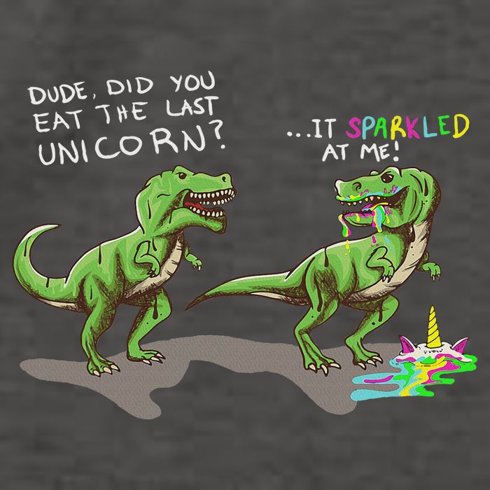 Did You Eat The Last Unicorn It Sparkled At Me! Dinosaur Vector Backpack