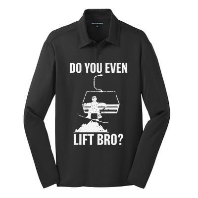 Do You Even Lift Bro Snowboard Snowboarding Funny Silk Touch Performance Long Sleeve Polo