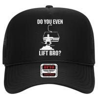 Do you even lift bro Snowboard Snowboarding High Crown Mesh Back Trucker Hat