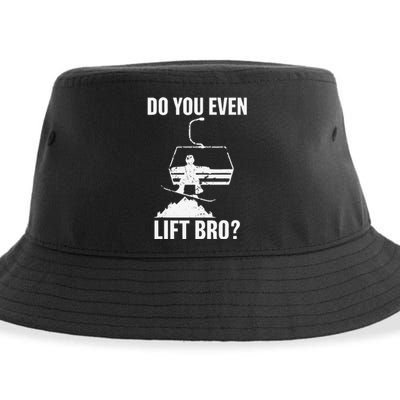 Do you even lift bro Snowboard Snowboarding Sustainable Bucket Hat