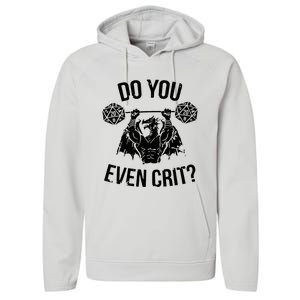 Do You Even Crit Funny Design Performance Fleece Hoodie