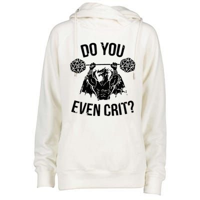 Do You Even Crit Funny Design Womens Funnel Neck Pullover Hood