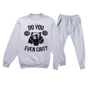 Do You Even Crit Funny Design Premium Crewneck Sweatsuit Set