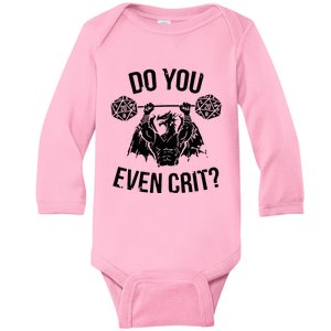 Do You Even Crit Funny Design Baby Long Sleeve Bodysuit