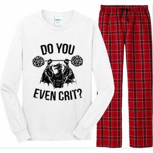 Do You Even Crit Funny Design Long Sleeve Pajama Set