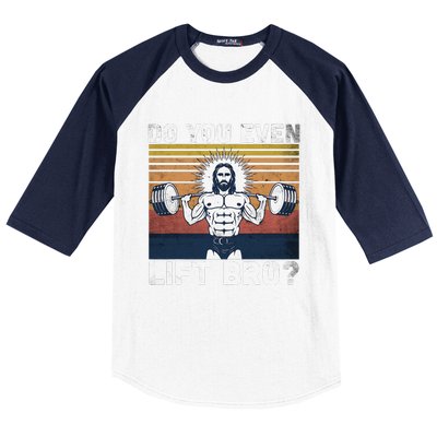 Do You Even Lift Bro Jesus Gym Shoes Baseball Sleeve Shirt