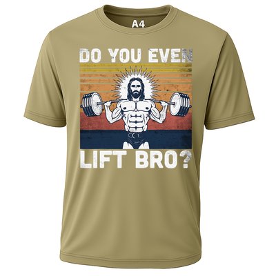 Do You Even Lift Bro Jesus Gym Shoes Cooling Performance Crew T-Shirt