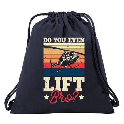 Do You Even Lift Bro Funny Gift For Pilots Drawstring Bag