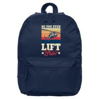 Do You Even Lift Bro Funny Gift For Pilots 16 in Basic Backpack