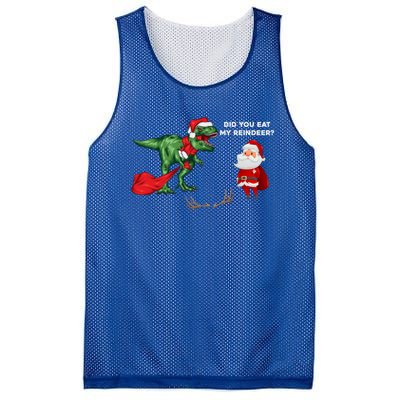 Did You Eat My Reindeer Dinosaur Cool Gift Funny Christmas Xmas Cool Gift Mesh Reversible Basketball Jersey Tank