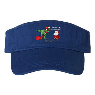 Did You Eat My Reindeer Dinosaur Cool Gift Funny Christmas Xmas Cool Gift Valucap Bio-Washed Visor