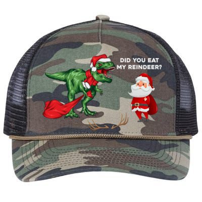 Did You Eat My Reindeer Dinosaur Cool Gift Funny Christmas Xmas Cool Gift Retro Rope Trucker Hat Cap