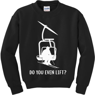 Do You Even Lift Ski Kids Sweatshirt