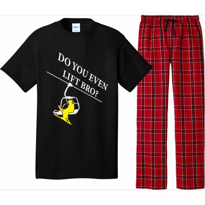 Do You Even Lift Bro Skier Ski Lover Gift Pajama Set