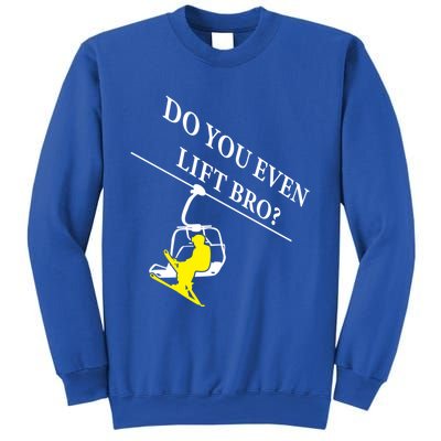 Do You Even Lift Bro Skier Ski Lover Gift Sweatshirt