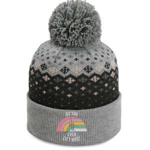 Do You Even Lift Bro Rainbow Retro Style The Baniff Cuffed Pom Beanie