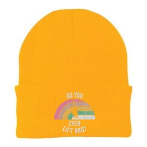 Do You Even Lift Bro Rainbow Retro Style Knit Cap Winter Beanie