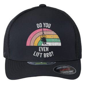 Do You Even Lift Bro Rainbow Retro Style Flexfit Unipanel Trucker Cap