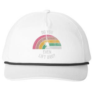 Do You Even Lift Bro Rainbow Retro Style Snapback Five-Panel Rope Hat