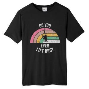 Do You Even Lift Bro Rainbow Retro Style Tall Fusion ChromaSoft Performance T-Shirt