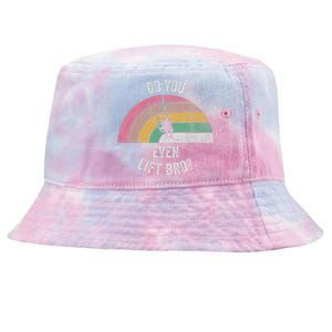 Do You Even Lift Bro Rainbow Retro Style Tie-Dyed Bucket Hat