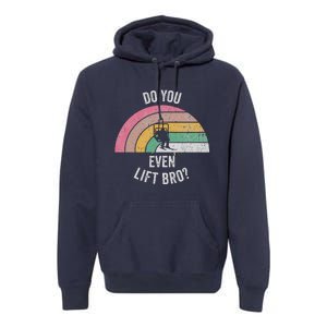 Do You Even Lift Bro Rainbow Retro Style Premium Hoodie