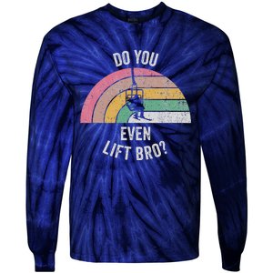 Do You Even Lift Bro Rainbow Retro Style Tie-Dye Long Sleeve Shirt