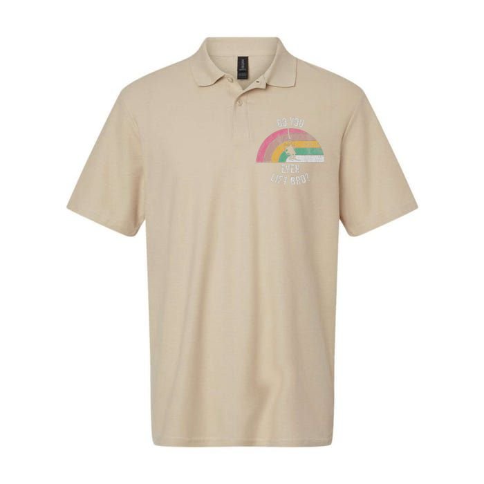 Do You Even Lift Bro Rainbow Retro Style Softstyle Adult Sport Polo