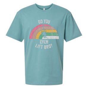 Do You Even Lift Bro Rainbow Retro Style Sueded Cloud Jersey T-Shirt