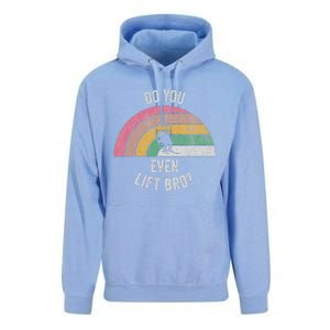 Do You Even Lift Bro Rainbow Retro Style Unisex Surf Hoodie