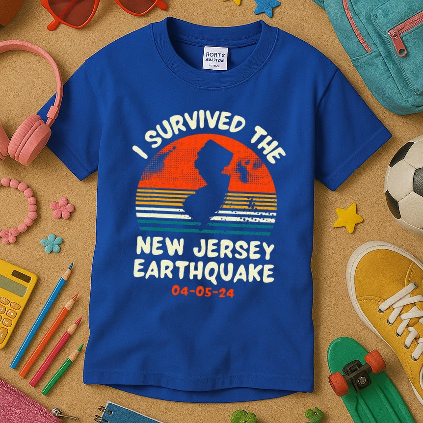 Did You Feel That New Jersey Earthquake April 5 2024 Kids T-Shirt