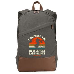 Did You Feel That New Jersey Earthquake April 5 2024 Cotton Canvas Backpack