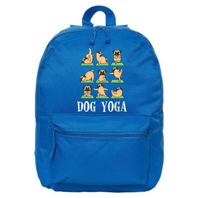 Dog Yoga Funny Dog Puppy Lover Gift 16 in Basic Backpack