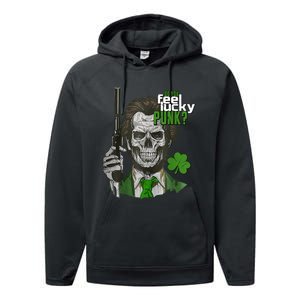 Do You Feel Lucky Punk Funny St Patricks Day Performance Fleece Hoodie