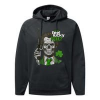 Do You Feel Lucky Punk Funny St Patricks Day Performance Fleece Hoodie