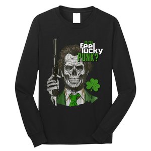 Do You Feel Lucky Punk Funny St Patricks Day Long Sleeve Shirt