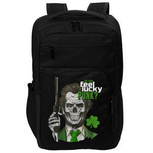 Do You Feel Lucky Punk Funny St Patricks Day Impact Tech Backpack