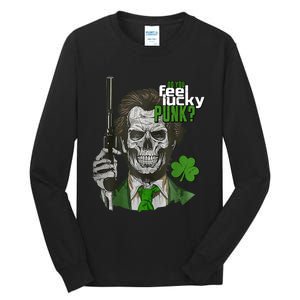 Do You Feel Lucky Punk Funny St Patricks Day Tall Long Sleeve T-Shirt