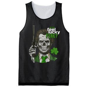 Do You Feel Lucky Punk Funny St Patricks Day Mesh Reversible Basketball Jersey Tank