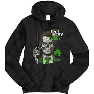 Do You Feel Lucky Punk Funny St Patricks Day Tie Dye Hoodie