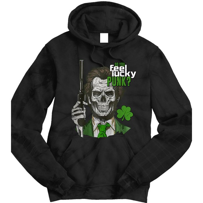 Do You Feel Lucky Punk Funny St Patricks Day Tie Dye Hoodie