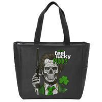 Do You Feel Lucky Punk Funny St Patricks Day Zip Tote Bag