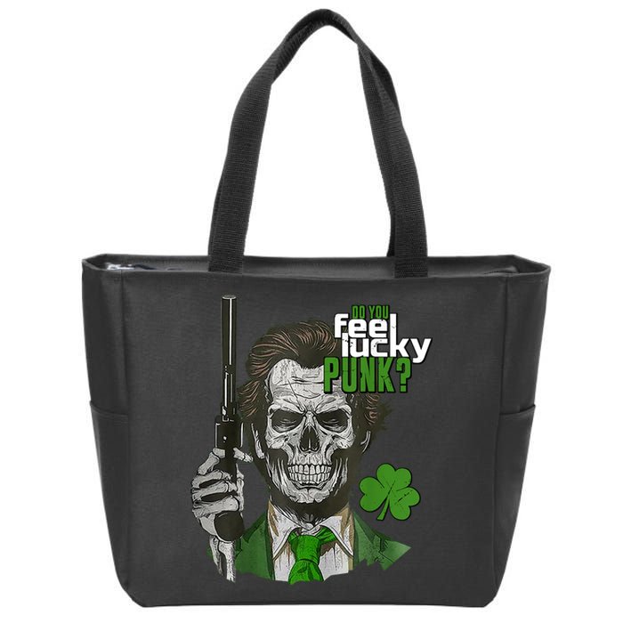 Do You Feel Lucky Punk Funny St Patricks Day Zip Tote Bag