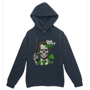 Do You Feel Lucky Punk Funny St Patricks Day Urban Pullover Hoodie