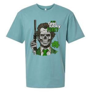 Do You Feel Lucky Punk Funny St Patricks Day Sueded Cloud Jersey T-Shirt