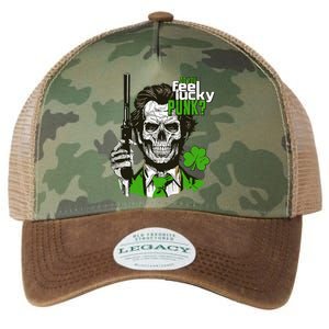 Do You Feel Lucky Punk Funny St Patricks Day Legacy Tie Dye Trucker Hat